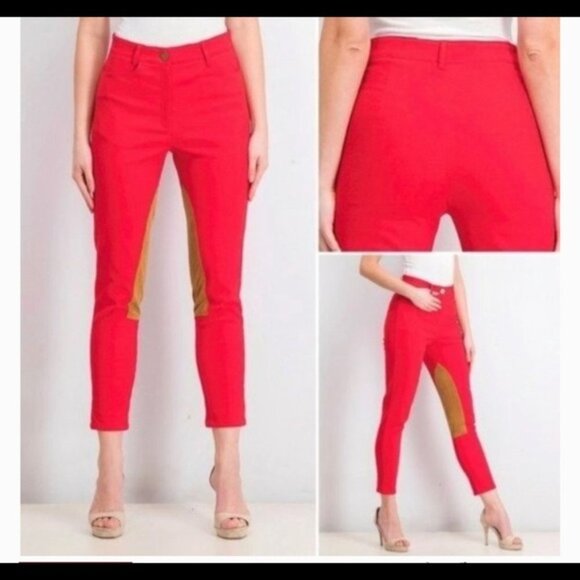 NEW Katie Sturino x Stitch Fix "Pippa" Stretch Riding Pant w/ Faux Suede Patches - Picture 2 of 2